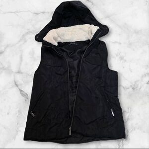 Black Hooded Vest Size 3XL